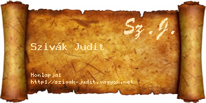 Szivák Judit névjegykártya